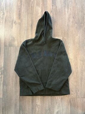 Vintage Old Navy Men's green large Hooded Pullover Sweater
